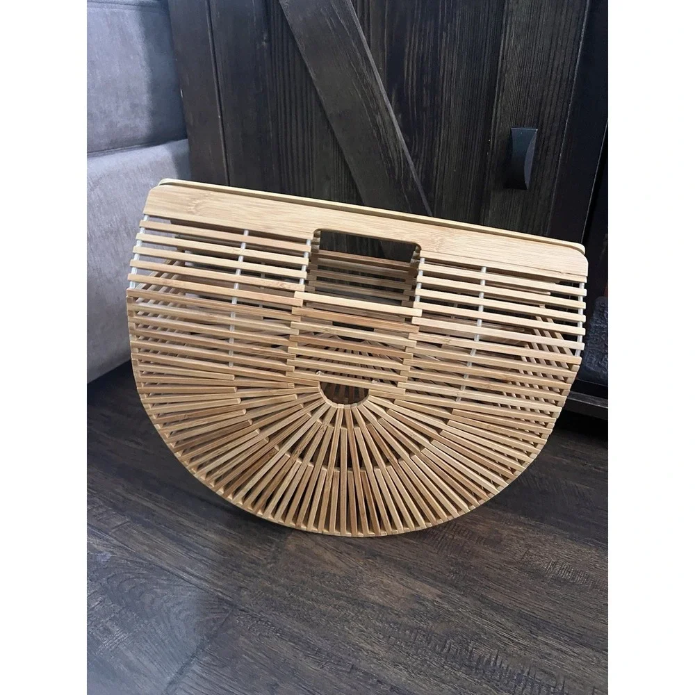Bamboo Handmade Bag Handbag Unique Vintage Purse Boho Chic Retro